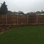 Closeboard fencing on concrete gravel boards and posts - Lowerstoft