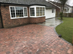 Burnt Amber block weave driveway with drainage cover - Stalham, Norfolk