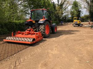 Rotavating the soil ready for seeding 2 - Norwich