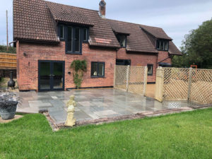 Diamond trellance fence panels and gate - Weybread, Norfolk